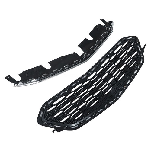 Set of 2 Upper & Lower Bumper Grille Chrome Fit 2016 2017 Chevrolet Equinox - Picture 12 of 15