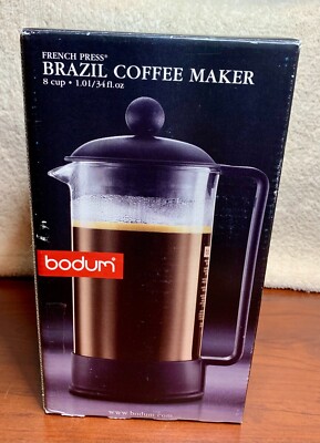 Bodum French Press Brazil Coffee Maker 8 Cup/ 34 Fluid Ounces New in Box