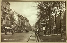 Berlin Germany Unter den Linden Real Photo Vintage RPPC Postcard Unposted