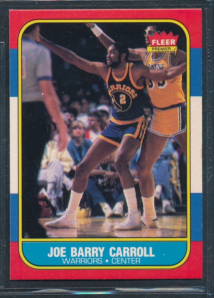 1986 Fleer Basketball #14: JOE BARRY CARROLL Golden State Warriors ~ NM
