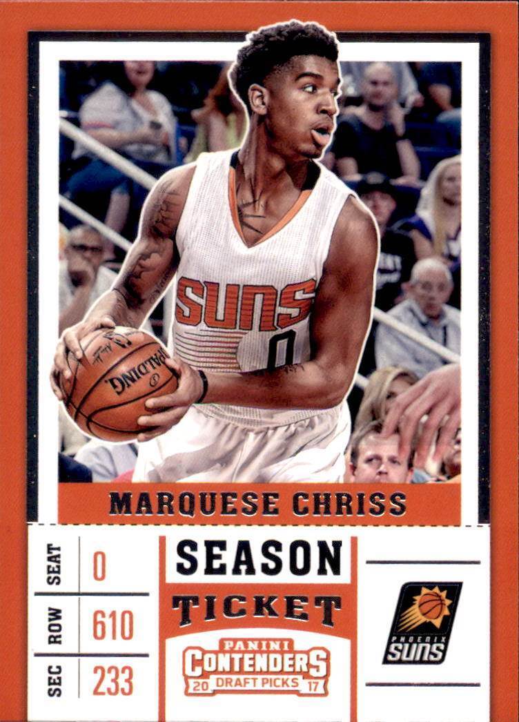 2017-18 Panini Contenders Draft Base Set White jersey #39 Marquese Chriss  Suns