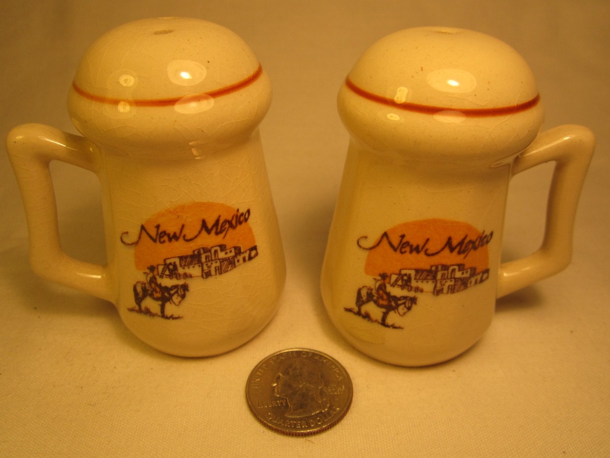 Mexican salt＆pepper Vintage Salt and Pepper Shakers Sombrero Siesta, Colorful