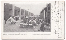 VIRGINIA NORFOLK WEIGHING COTTON POSTED 1905 TO KATE STRINGER, DETROIT MICHIGAN