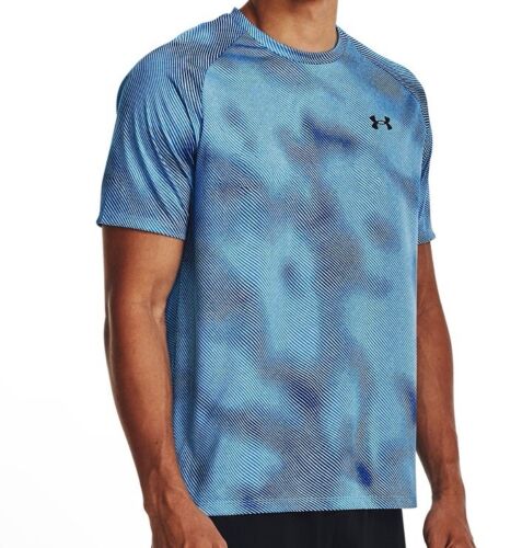 Under Armour Tech 2.0 Lino Print Short Sleeve Loose Fit Training Shirt Men 4XL