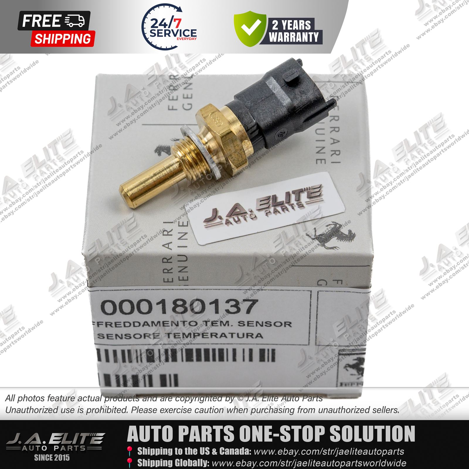 Genuine Water Temperature Sensor fits Ferrari, OEM:180137