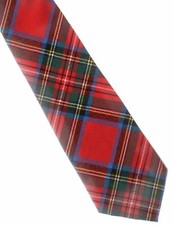 Tartan Tie Clan Stewart Royal Modern OR Pocket Square Scottish Wool Plaid
