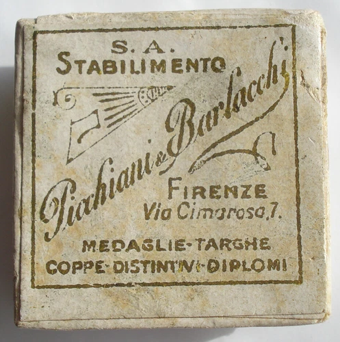 BOX 1895 PICCHIANI and BARLACCHI CUPS MEDALS BOXES DIPLOMAS FLORENCE /208