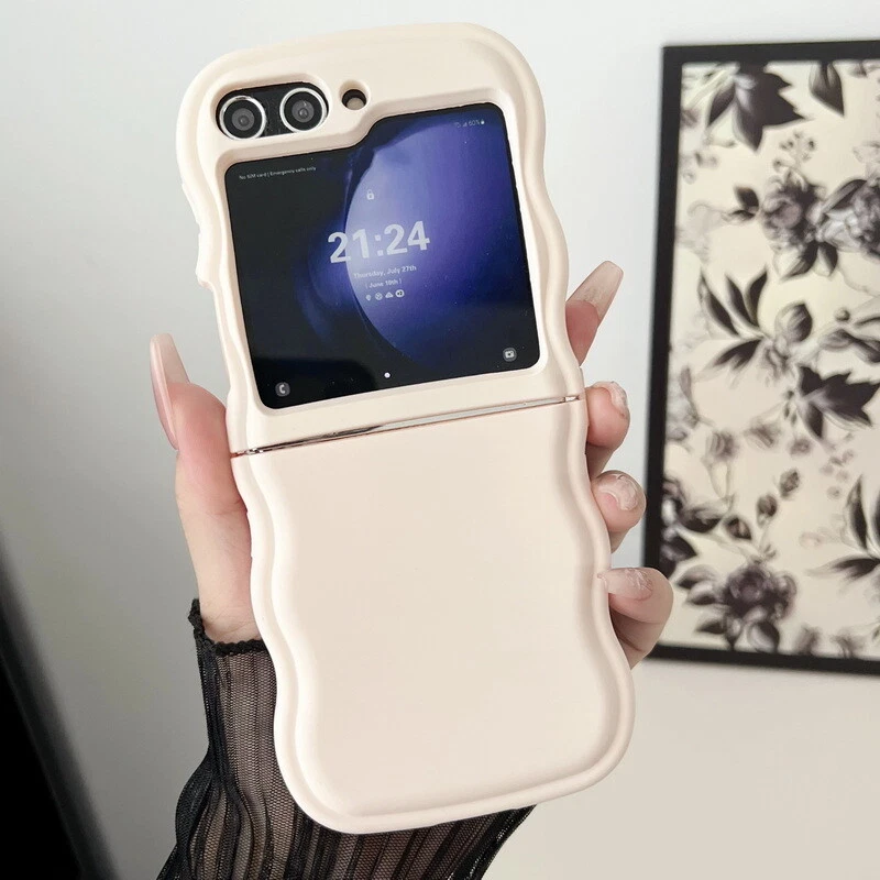 Phone Case For Samsung Galaxy Z Flip5 Flip4 Flip3 Wave Shockproof TPU Soft Cover