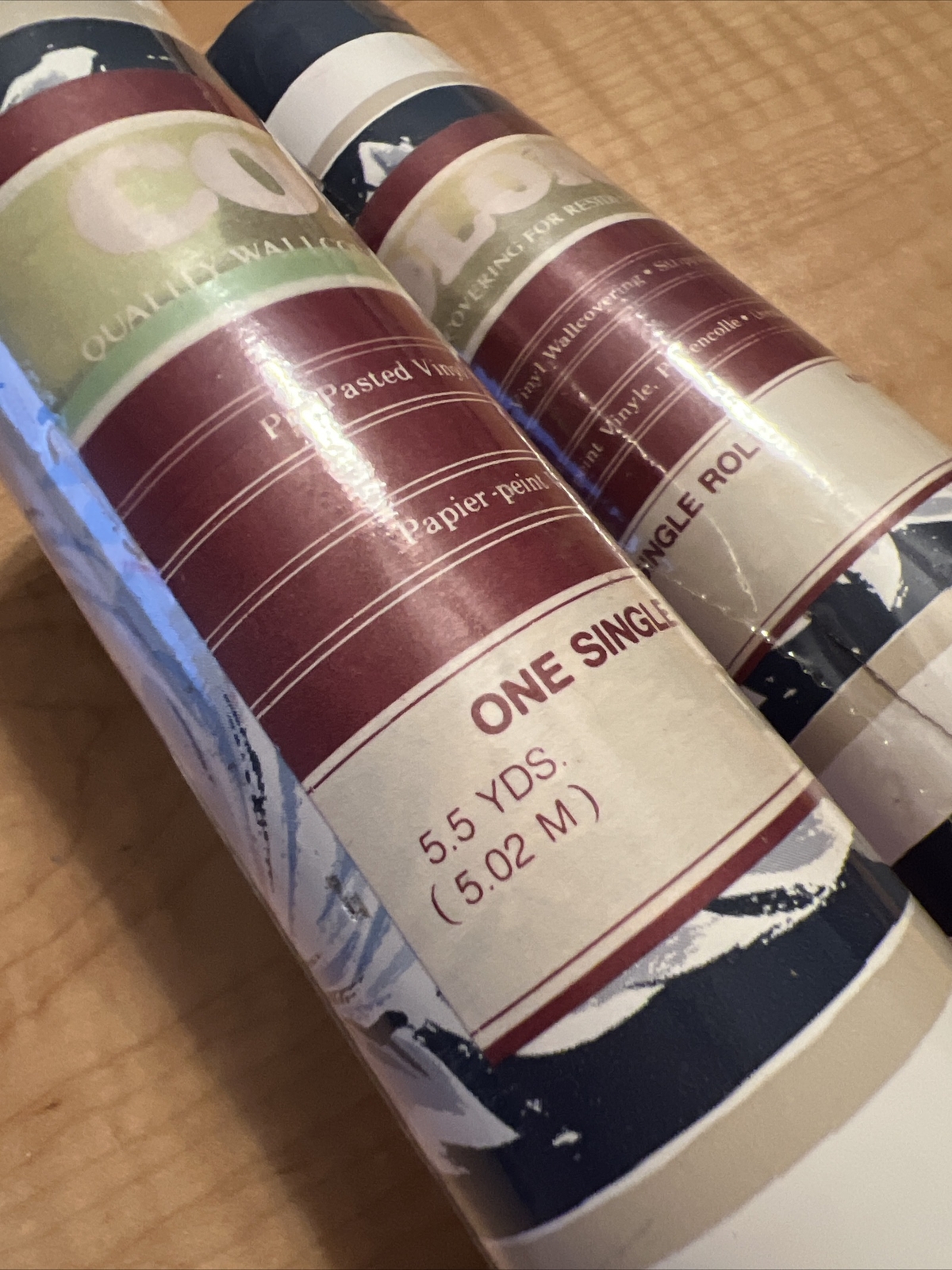 2 Coloroll Vinyl Pre-Pasted 6.25