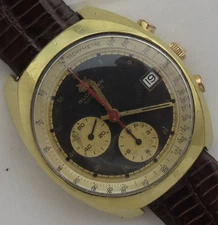 Bucherer Chrono Automatic mens wristwatch Date gold filled 40,5 mm. in diameter