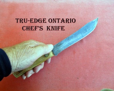 Tru-Edge ONTARIO Chef's Knife  Full Tang  6 1/2''Blade 11 1/2''L Wood Handle