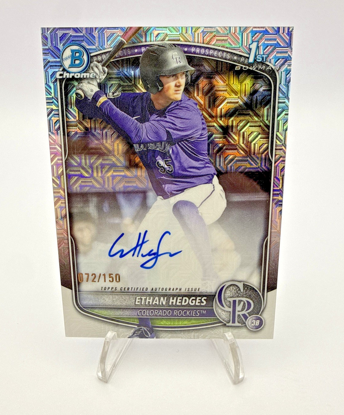 2025 Bowman Draft Chrome Ethan Hedges 1st Auto HTA Choice /150