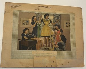 RARE! Vtg Dionne Quintuplets "Everybody Helps" 1947 Calendar - Reusable in 2025!