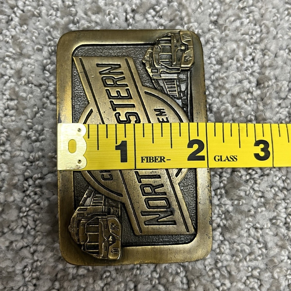 Vintage Chicago and Northwestern System Belt Buckle Train Railroad
