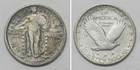 X7644  1923 Standing Liberty Quarter 25c, Fine details, cleaned