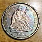 1868 Silver Seated Liberty Half Dime- Philadelphia Mint Key Date (LC-51)