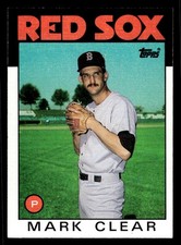 1986 Topps #349 Mark Clear Card Boston Red Sox