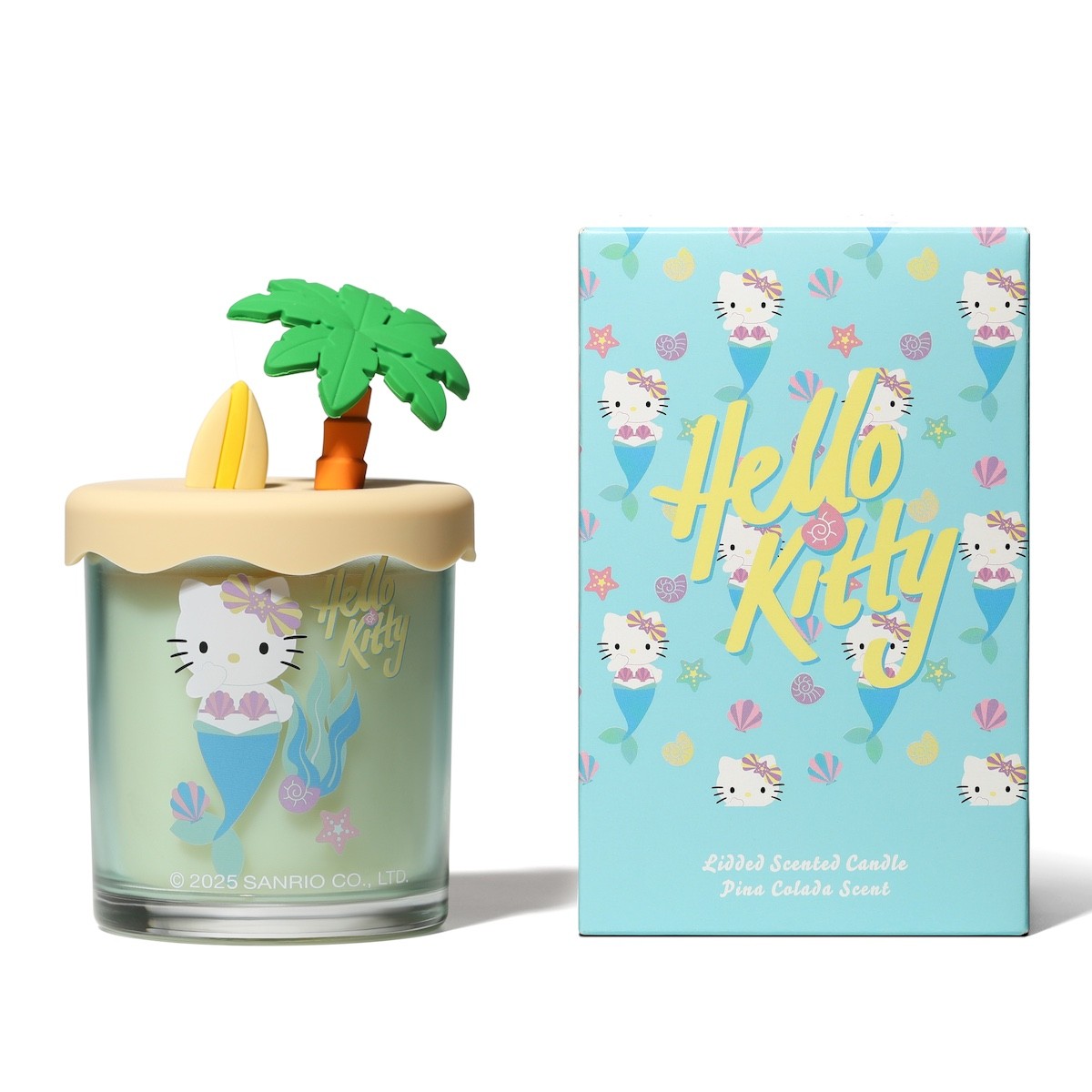 Hello Kitty Pina Colada Scented Candle - 206g - 3D Silicone Lid - Shea & Paraffin Wax - Tropical Fragrance - Image 2