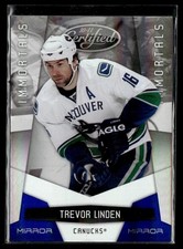 2010-11 Panini Certified Mirror Blue Trevor Linden 052/100 Vancouver Canucks