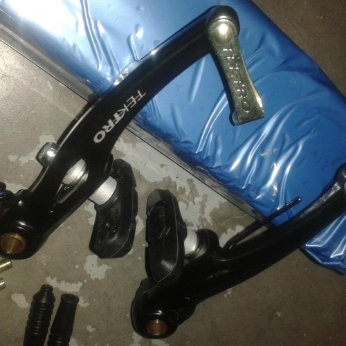 1Pair V BRAKES (Front + Rear) Cycle Mountain Bike BMX Hybrid BLACK - Picture 7 of 9