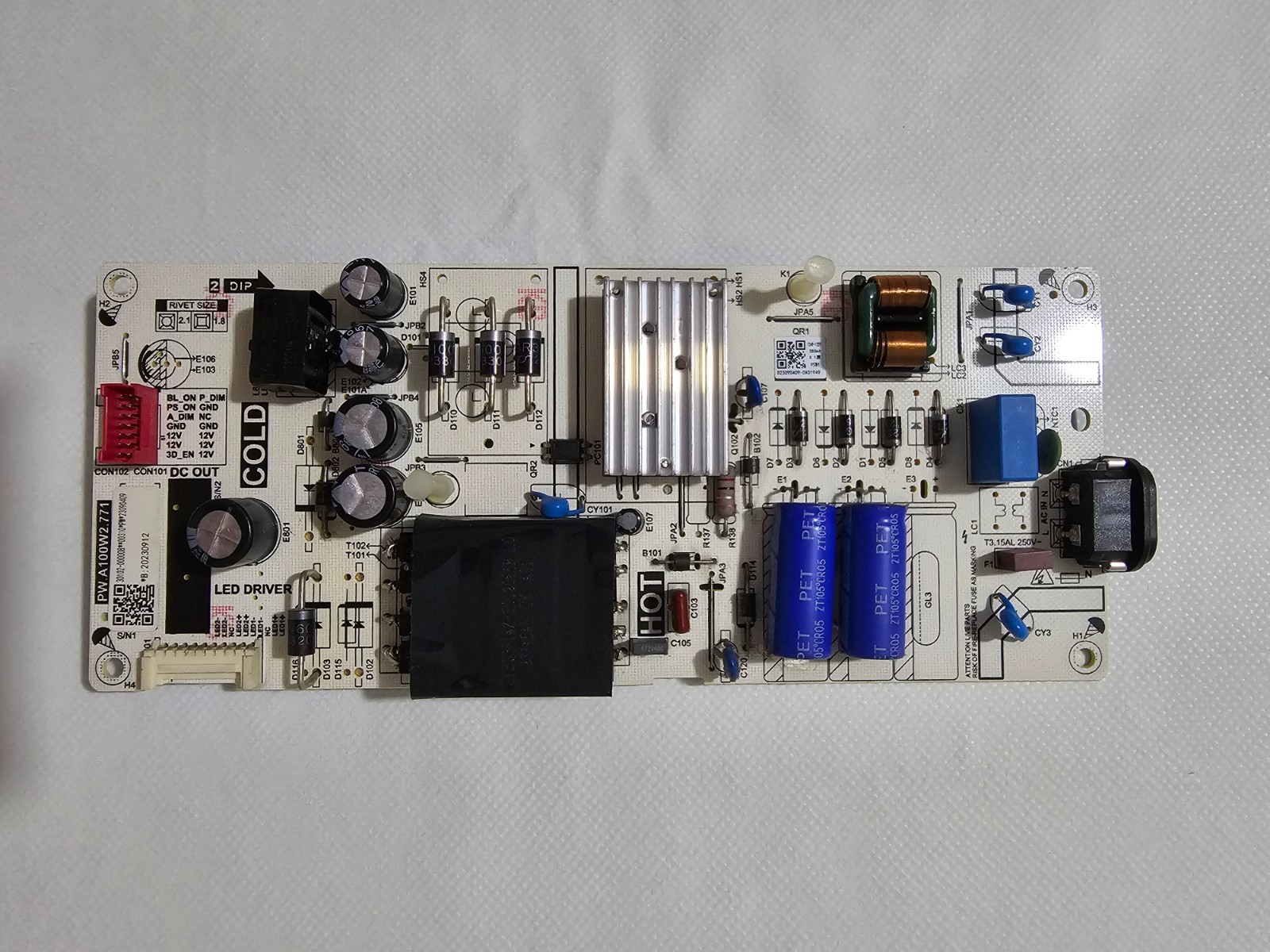 PW.A100W2.771 POWER SUPPLY BOARD TCL TV 50P635 50P635X1 SCHEDA DI ALIMENTAZIONE