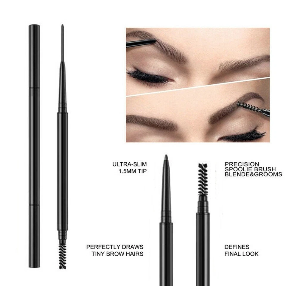 Waterproof Microblading Eye Brow Eyeliner Eyebrow Pencil Pen Brush Makeup Tools - Image 3 of 4