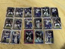 2025 Topps Chrome Football Minnesota Vikings NFL Card Lot 18 Cards Parallel