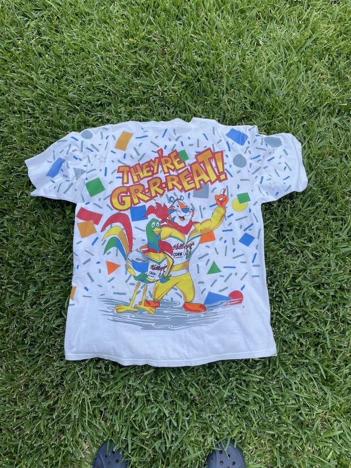 Rare Vintage 1995Motorsport Traditions Kelloggs Corn Flakes NASCAR Racing XL Tee - Image 4 of 4