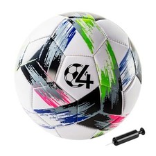 Soccer Ball Size 5 with Pump Deflated, Vibrant Multicolor Design, Size 4 black
