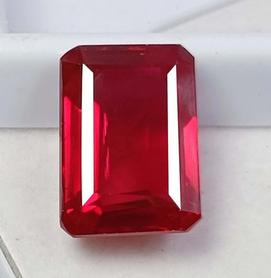 Collector s 26,85 Ct Natural Red Ruby 18x9mm Emerald Cut IGL Certified Gem 5AOS