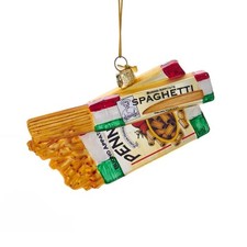 Noble Gems  Glass Pasta Boxes Ornament, Christmas 5in, Multi Color