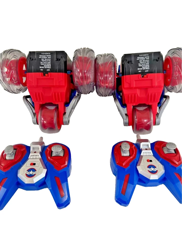 Coche de acrobacias Marvel Avengers RC con control remoto - Edición Capitán América 🇺🇸 (Juego de 2) Foto 2 de 3