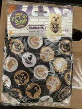 Halloween Glitter Bandana Triangle Bib Skull Ghost Witch Pumpkin Black