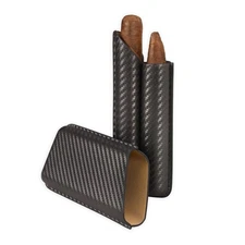 LOTUS Carbon Fiber Cigar Case and Cutter Gift Set - CF Wrap
