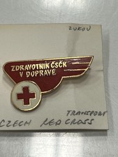Orig WW2 Czech Slovak Russian Red Cross Medical Paramedic Transports Pin Medal