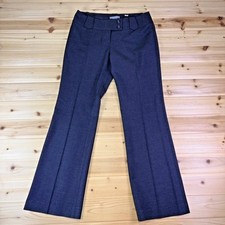 Ann Taylor Pants Womens 4P Charcoal Gray Lindsay Wide Leg Low Rise Dress Pants
