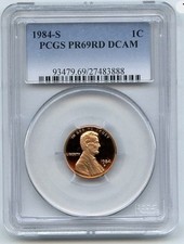 1984 S Lincoln Cent Proof PCGS PR69DCAM 1c Beautiful Coin