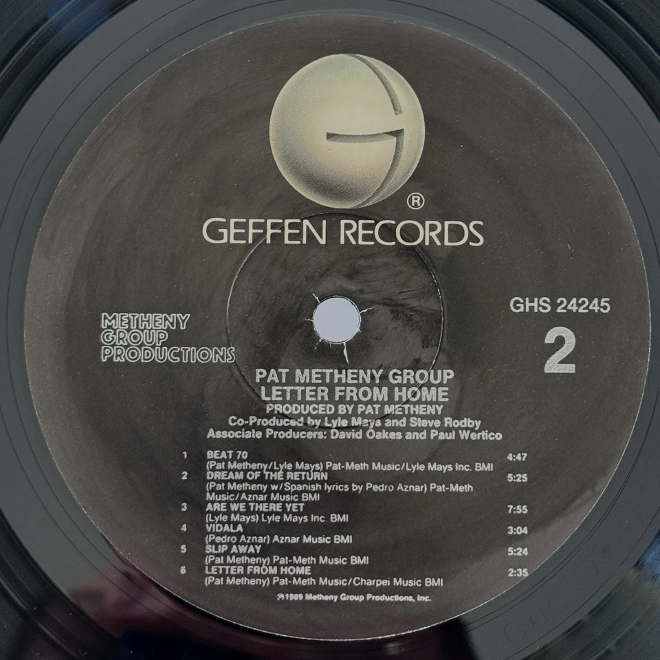Pat Metheny Group: Letter From Home • PROMO LP • Geffen 24245 • NM Vinyl (1989) - Image 4 of 4