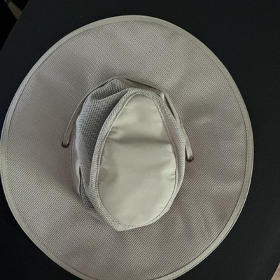 New Suncoast Sunwear Pike Crown Mesh Wide Brim Safari up Sun Pro Hat in TAN