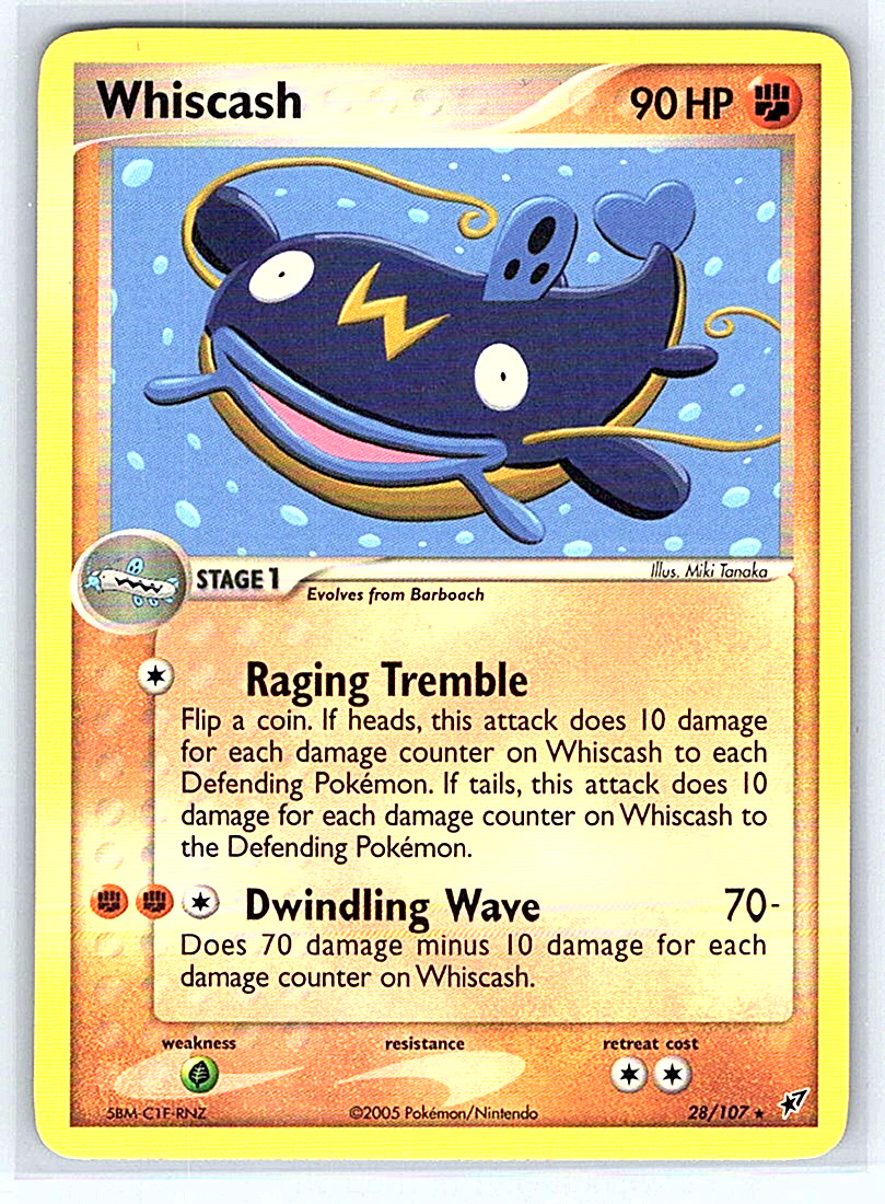 Whiscash 28/107 Deoxys NM/LP Pokemon Card