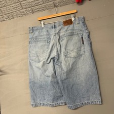 Southpole Mens Baggy Denim Shorts Light Wash Blue Y2K Skater Jorts Size 40