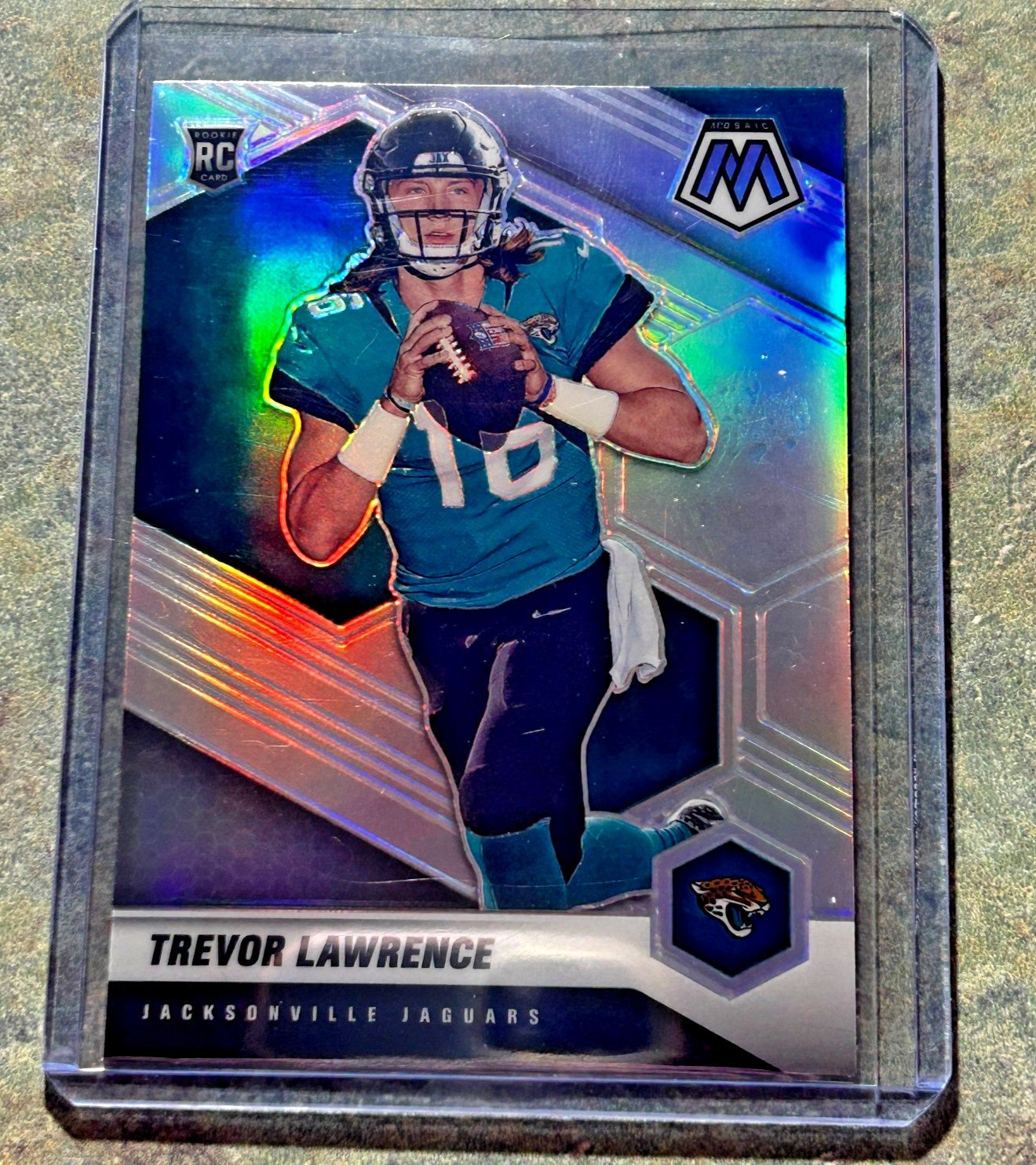 2021 TREVOR LAWRENCE PANINI MOSAIC #301 ROOKIE RC SILVER PRIZM PARALLEL JAGUARS