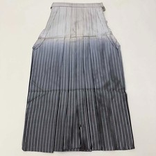 Men's Hakama 91cm 2Lsize montsuki Kimono ANDON PANTS used White Black 4858