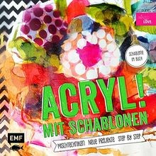 Acryl! mit Schablonen: Mischtechniken Nowye Projekte... | Buch | Stan sehr gut
