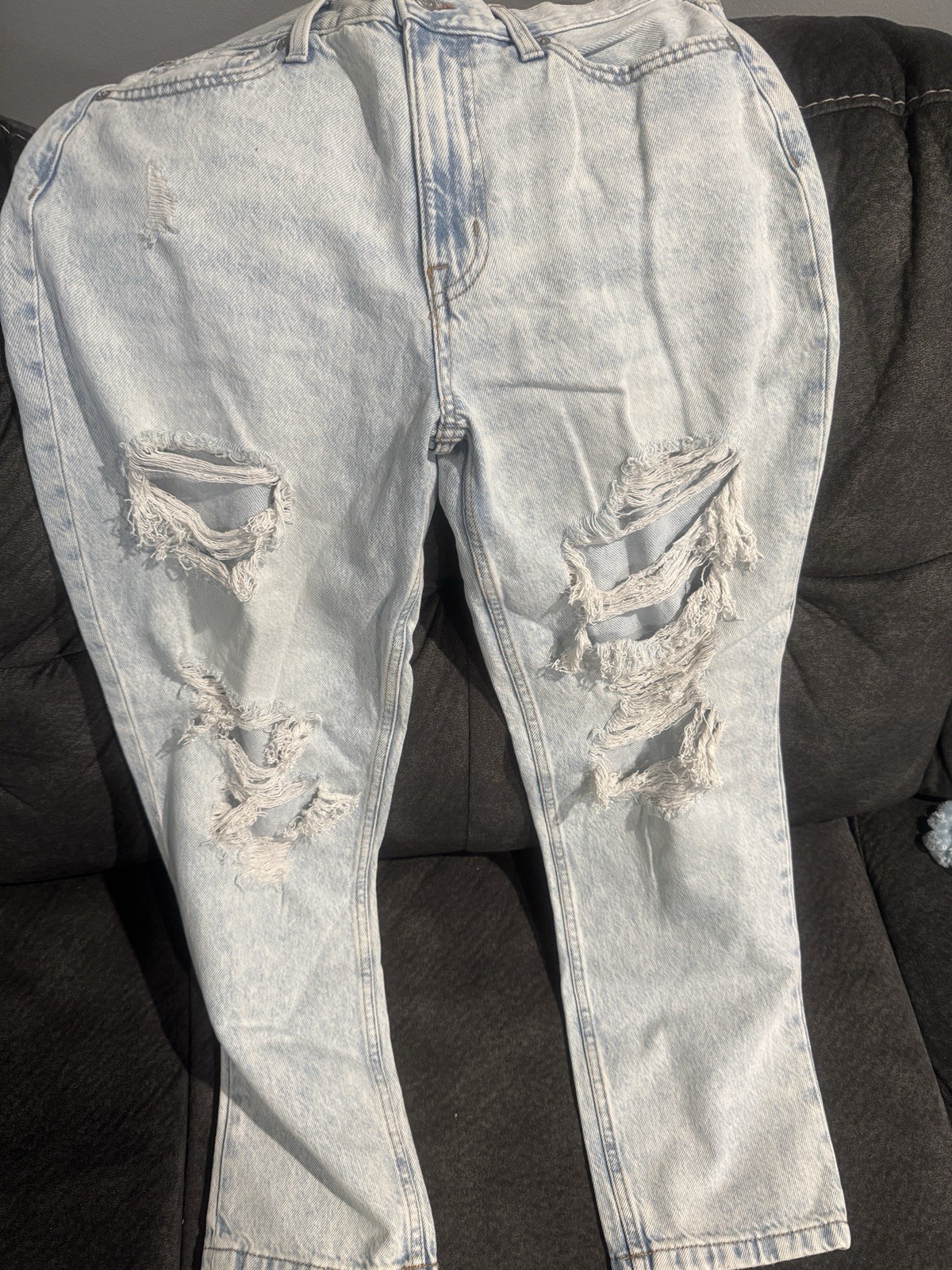 Aeropostale Mom Jeans NEW Light Wash Distressed  Size 8-image