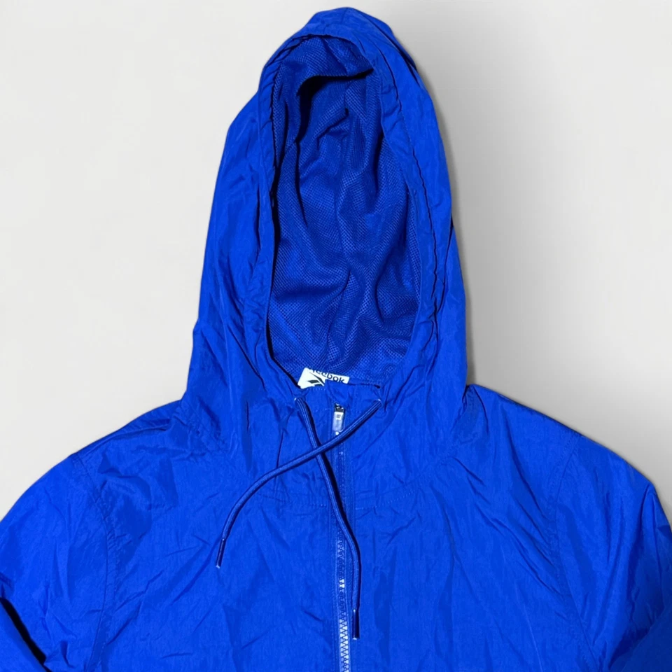 Reebok Women’s Marathon Windbreaker Small Blue Zip Up Hood Running Jacket NWT - Image 3 of 4