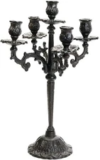 Sungmor Heavy Duty Cast Iron Candlestick Holders - Tall: 16.9in. - 1pc 