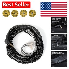 2M Braided IEM Audio Cable with QDC Pins - Ultimate Listening Experience