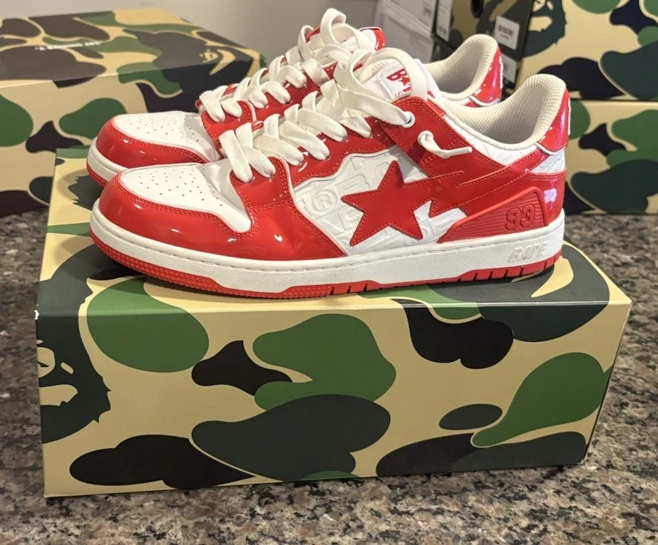 A Bathing Ape BAPE Sk8 Sta #5 Red - огромный выбор по лучшим ценам