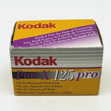 KODAK BLACK  WHITE FILM PLUS-X 125 PRO 36 EXP 24x36mm DATED 10/2003